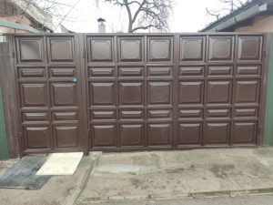 Ворота + калитка из филенки, на 3-столбах (на точечной сварке)
